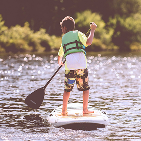 Boy on Paddle Board
